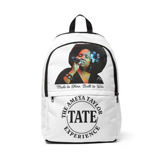 Inspirational Unisex Fabric Backpack, Made to Shine, Built to Win Backpack, Motivational Fabric Backpack, Empowering Backpack for Adults, The Ameya Taylor Experience