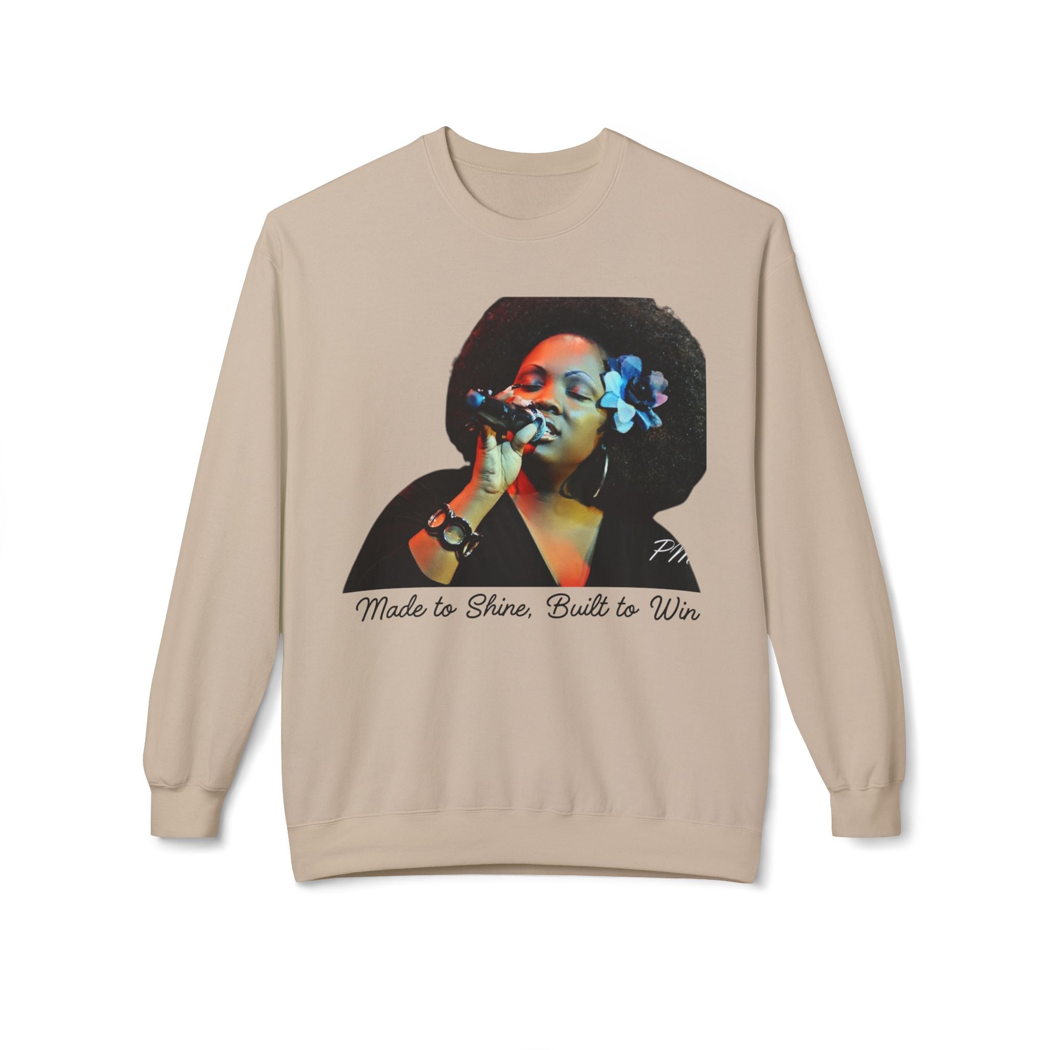 Made to Shine Sweatshirt, Inspirational Crewneck Pullover, Motivational Fleece Sweatshirt, Unisex Confidence Apparel