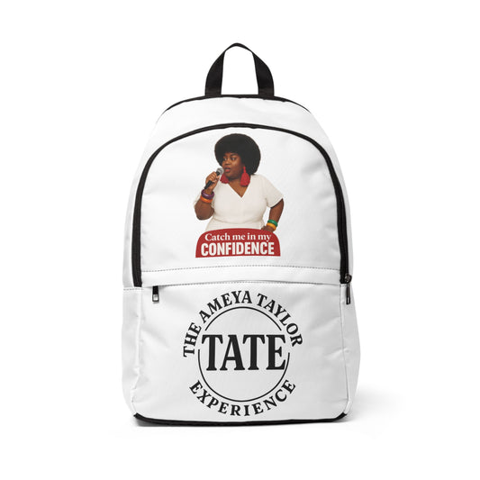 Confidence-Boosting Unisex Backpack, Catch Me in My Confidence Design, Empowering Backpack, Motivational Backpack for Adults, The Ameya Taylor Experience

