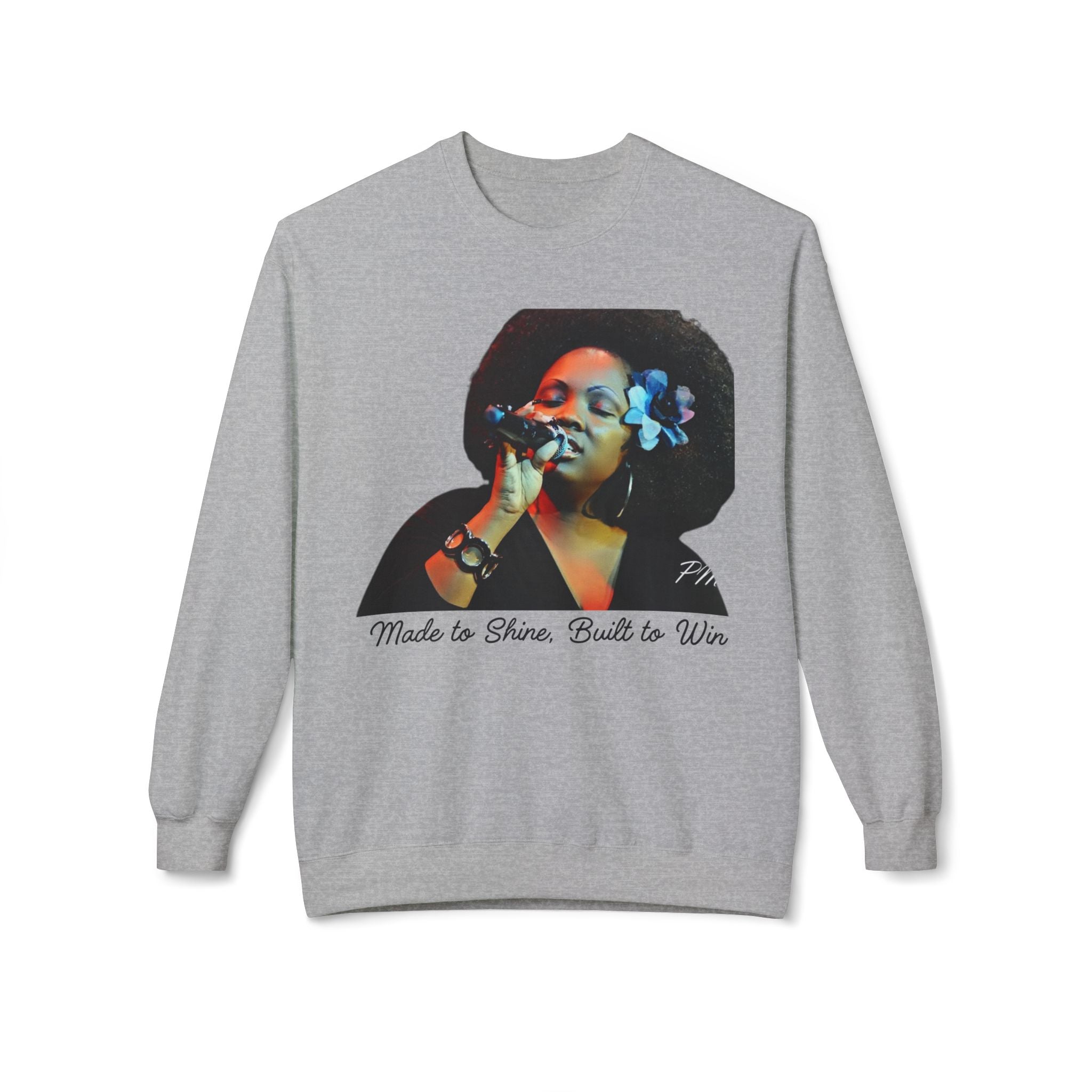 Made to Shine Sweatshirt, Inspirational Crewneck Pullover, Motivational Fleece Sweatshirt, Unisex Confidence Apparel