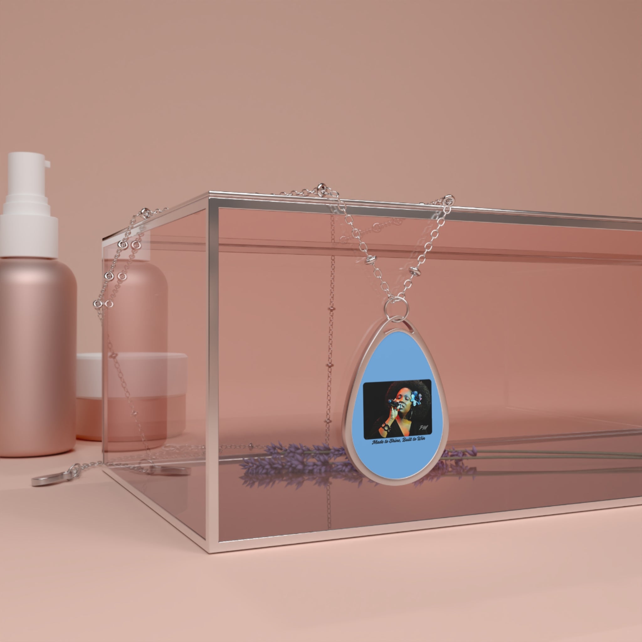 Inspirational Oval Necklace, Music & Soulful Vibes Necklace, Empowering Jewelry Gift, Motivational Necklace for Music Lovers, The Ameya Taylor Experience

