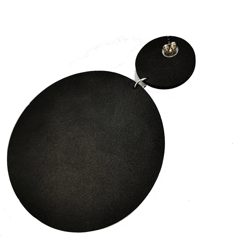 UKEBAY New Big Earrings For Women Round Drop Earrings Black Handmade Jewelry Gothic Ethnic earring Europe Style Jewelry Gifts