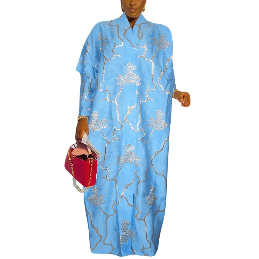 Elegant Dashiki Ankara MooMoo for Women | v Neck Large Size Traditional Femminine Kaftan| Maxi Long Dress  Cloth