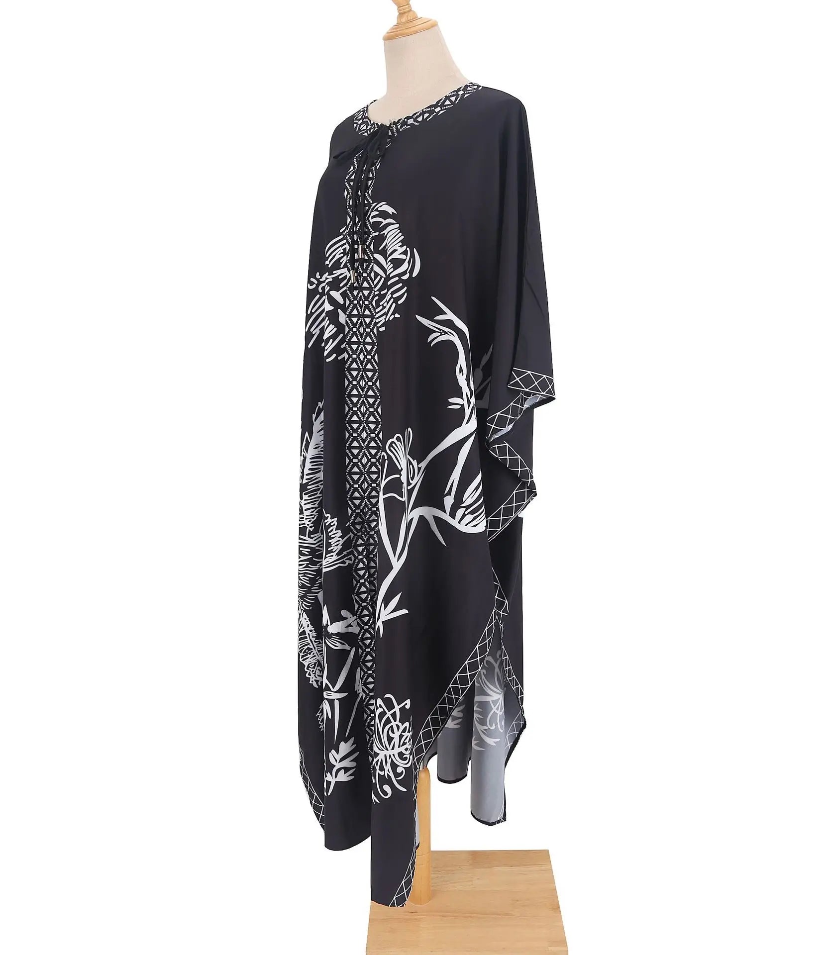 Women Kaftan Tunic Kimono Free Size Long Maxi Party Dress for Loungewear Holidays Nightwear Dresses| MooMoo Dress