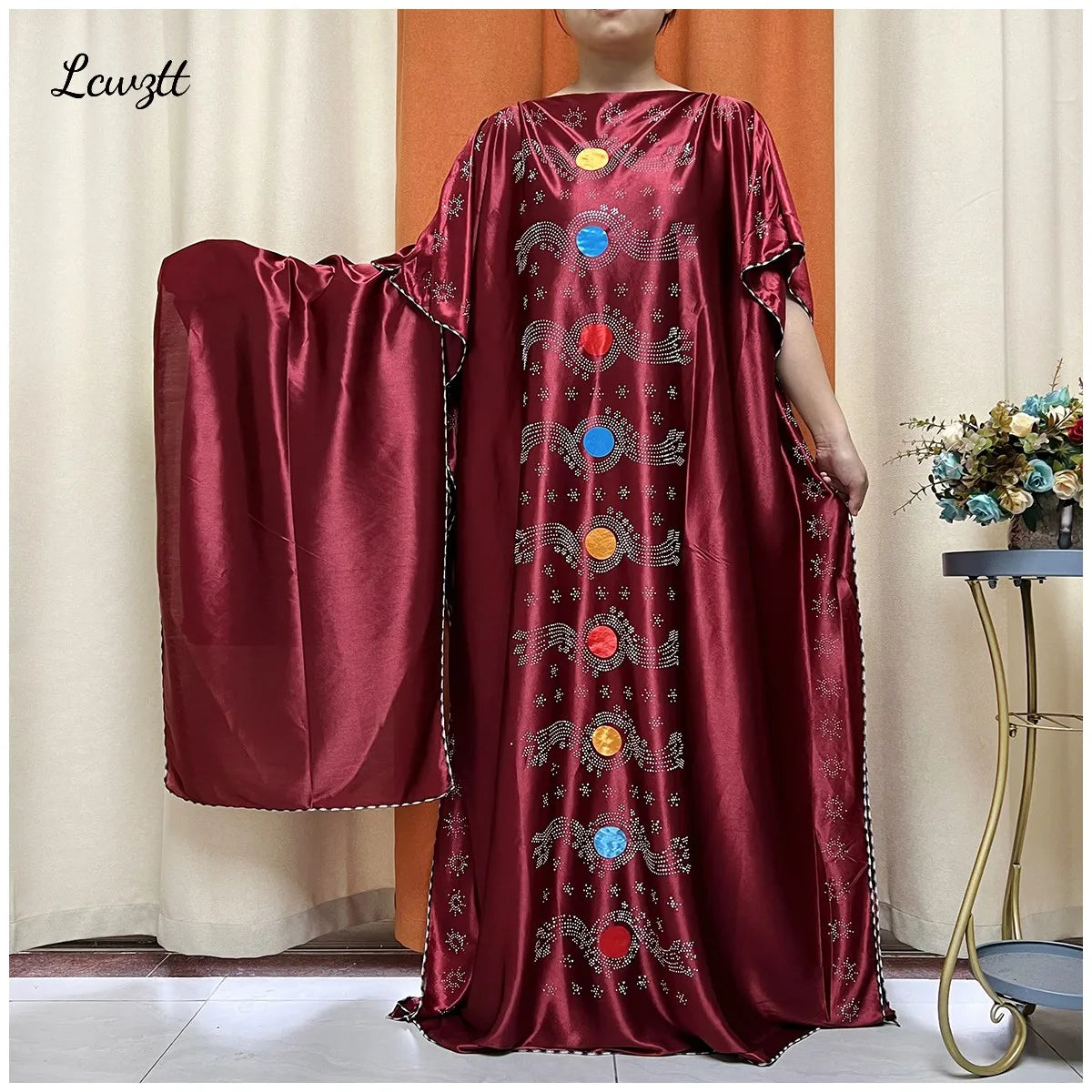 Quality Abaya For Women | Kaftan Clothing With Scarf | Women Silk Dress | MooMoo Dress For Luxury Women