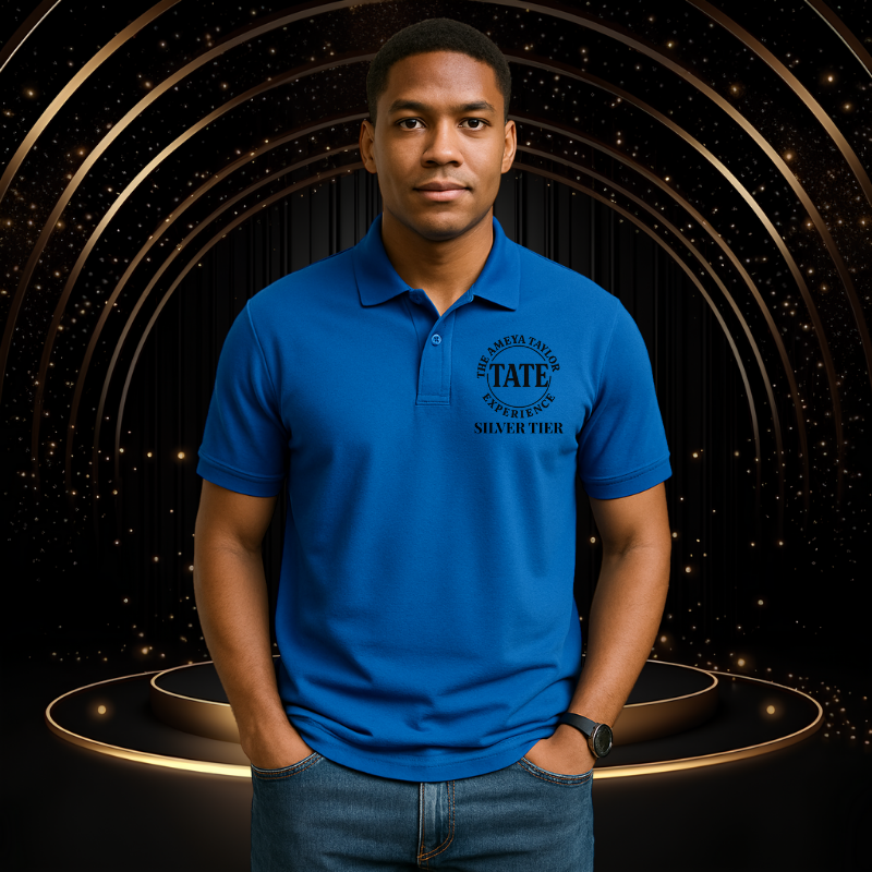 Men’s Piqué Polo, Classic Fit Polo Shirt, Vibrant Blue Men’s Polo, Everyday Casual Polo, The Ameya Taylor Experience

