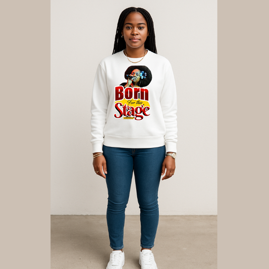 Born For This Vibe Crewneck Sweatshirt - Unisex Midweight Fleece