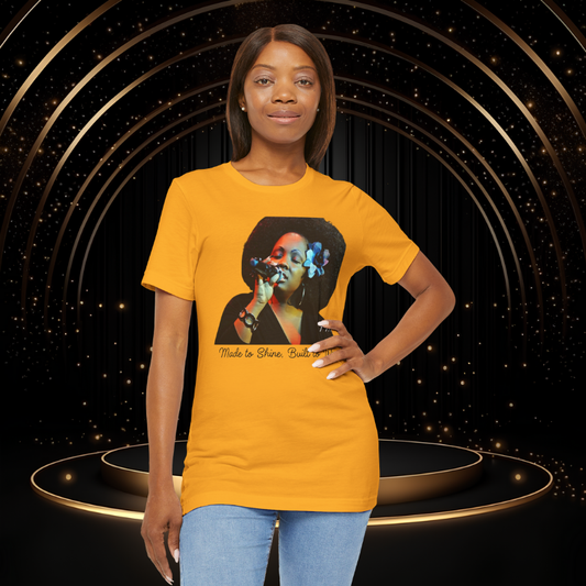 Empowerment T-Shirt – 'Made to Shine, Built to Win' Motivational Graphic Tee